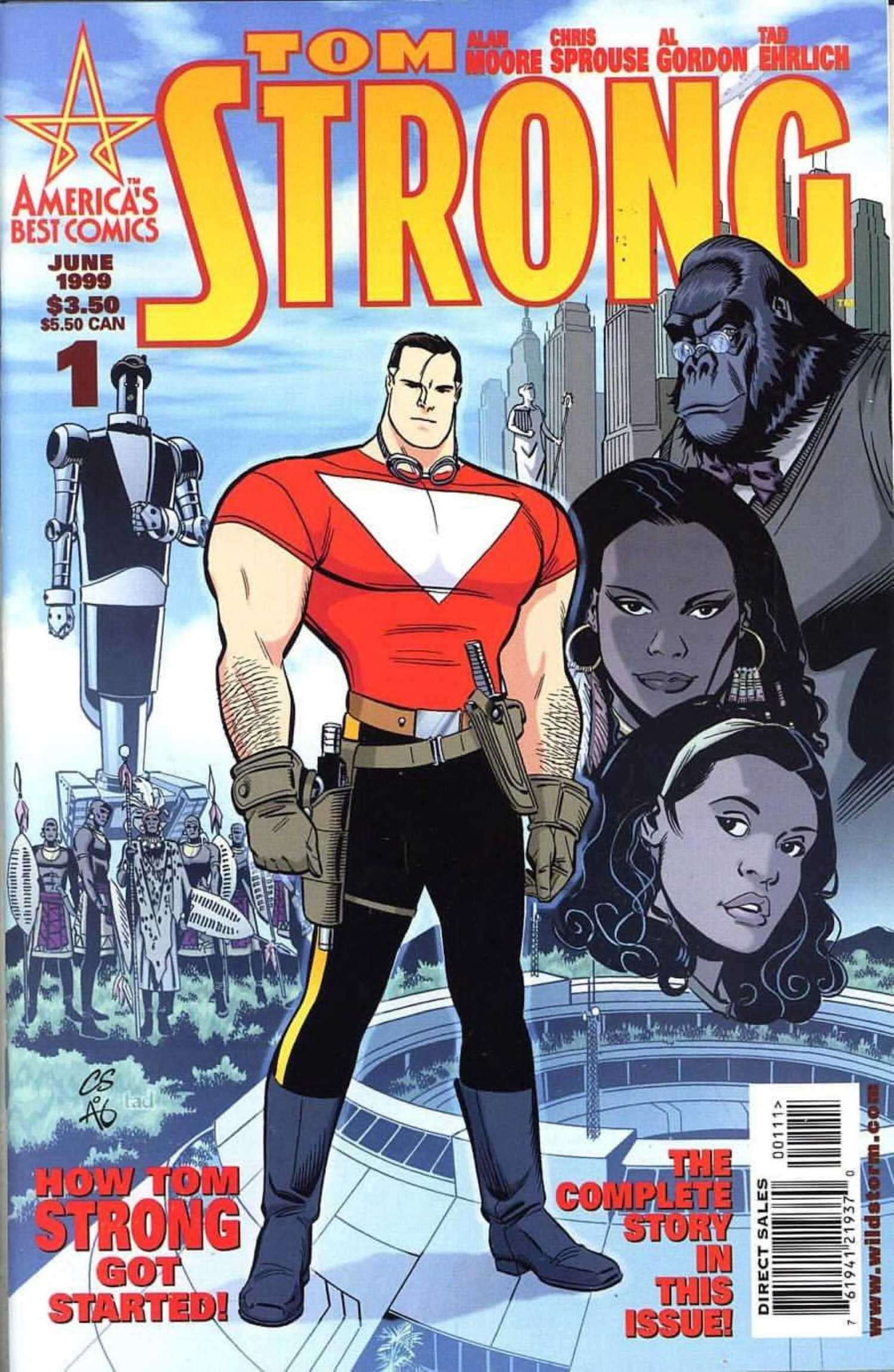 Tom Strong comics cover art