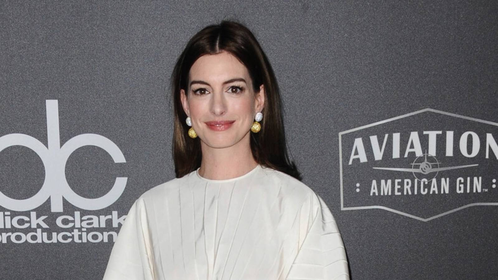 Anne Hathaway on the red carpet at the 22nd Annual Hollywood Film Awards.