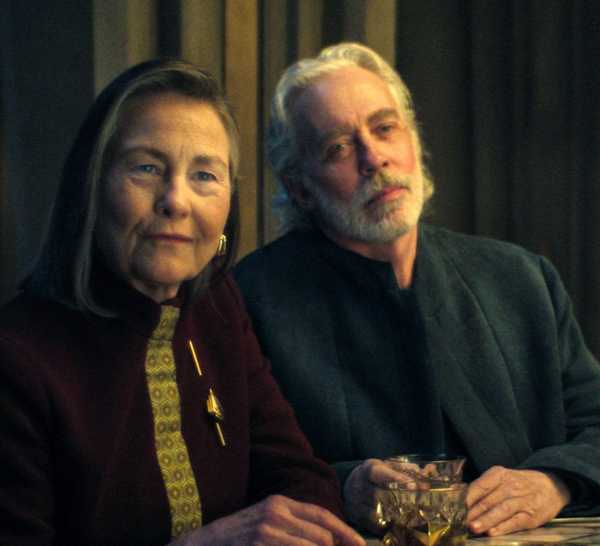 Cherry Jones as Ambassador Quent and Terrence Mann as Brother Dusk in Foundation Cherry Jones as Ambassador Quent and Terrence Mann as Brother Dusk in Foundation