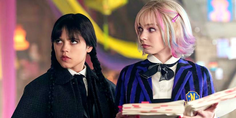 Wednesday and Enid in season 2