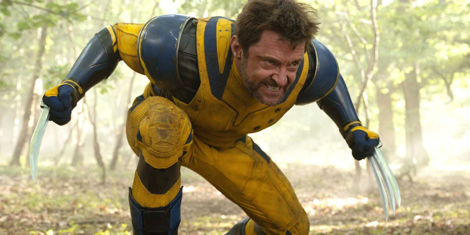 Wolverine crouched preparing to fight in Deadpool & Wolverine