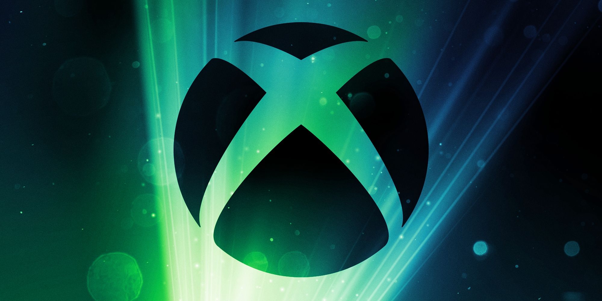 The black Xbox logo is highlighted by green lights.