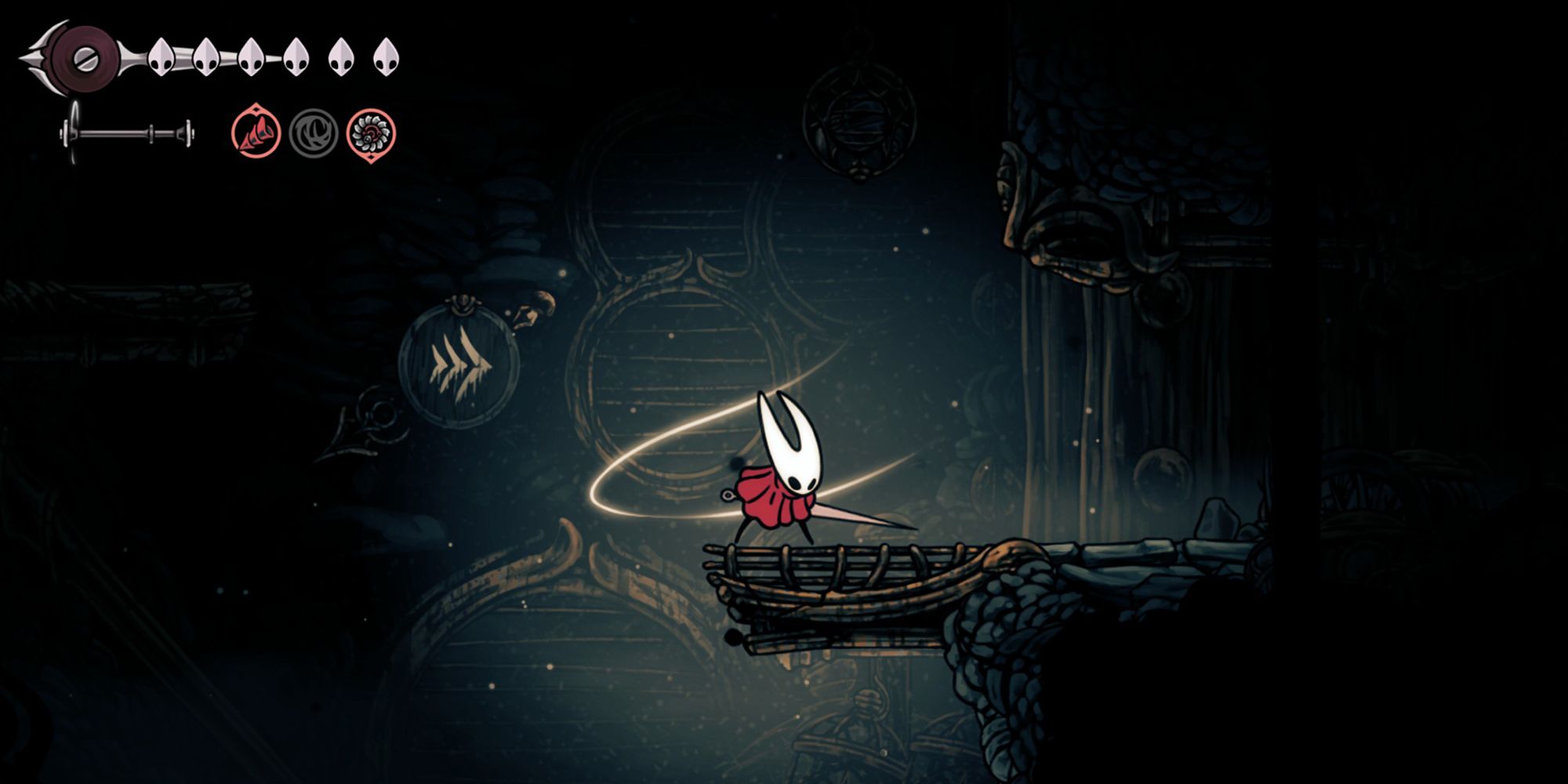 Silksong Hornet using her lure ability