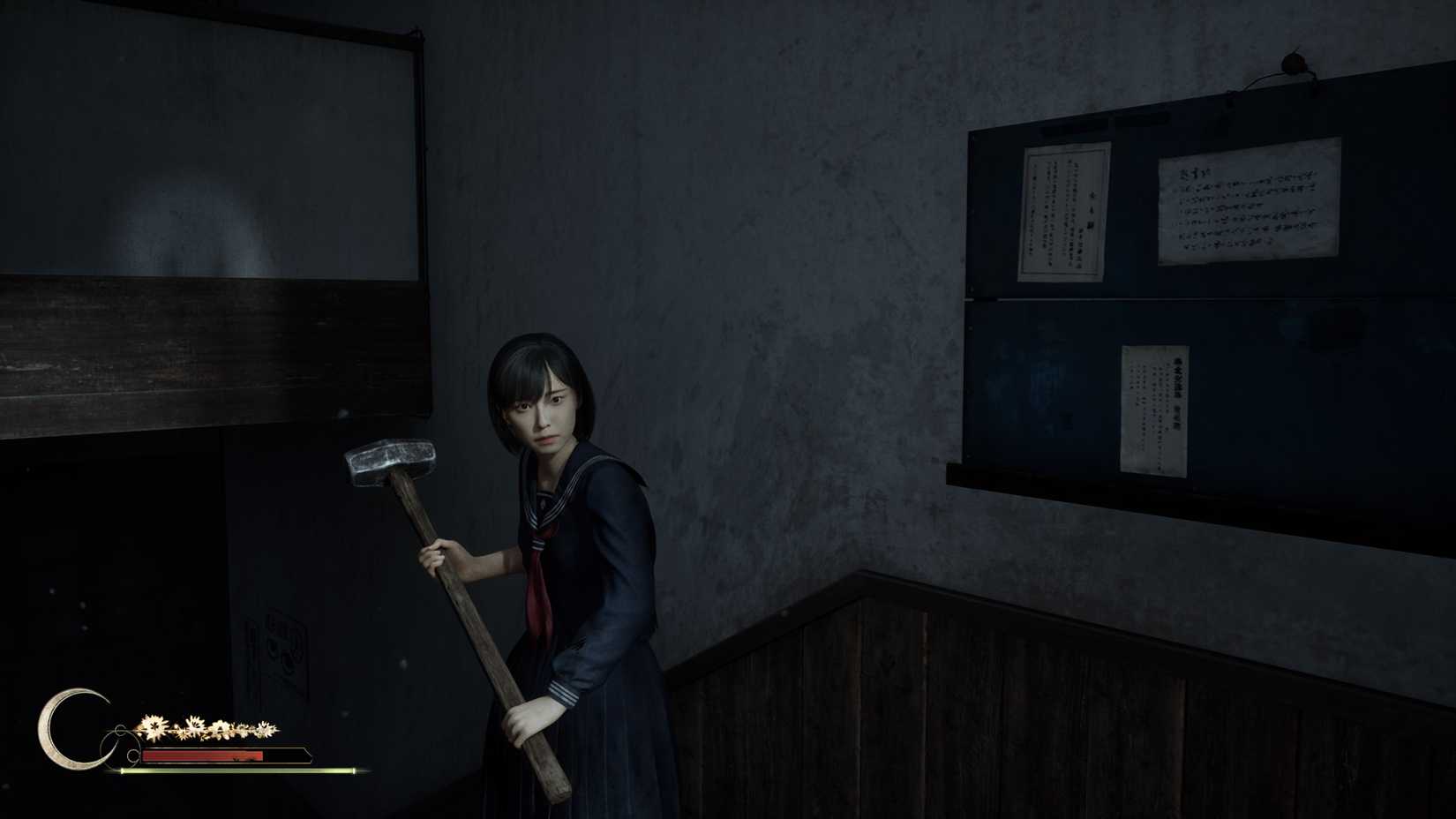 Hinako with a sledgehammer in Silent Hill f