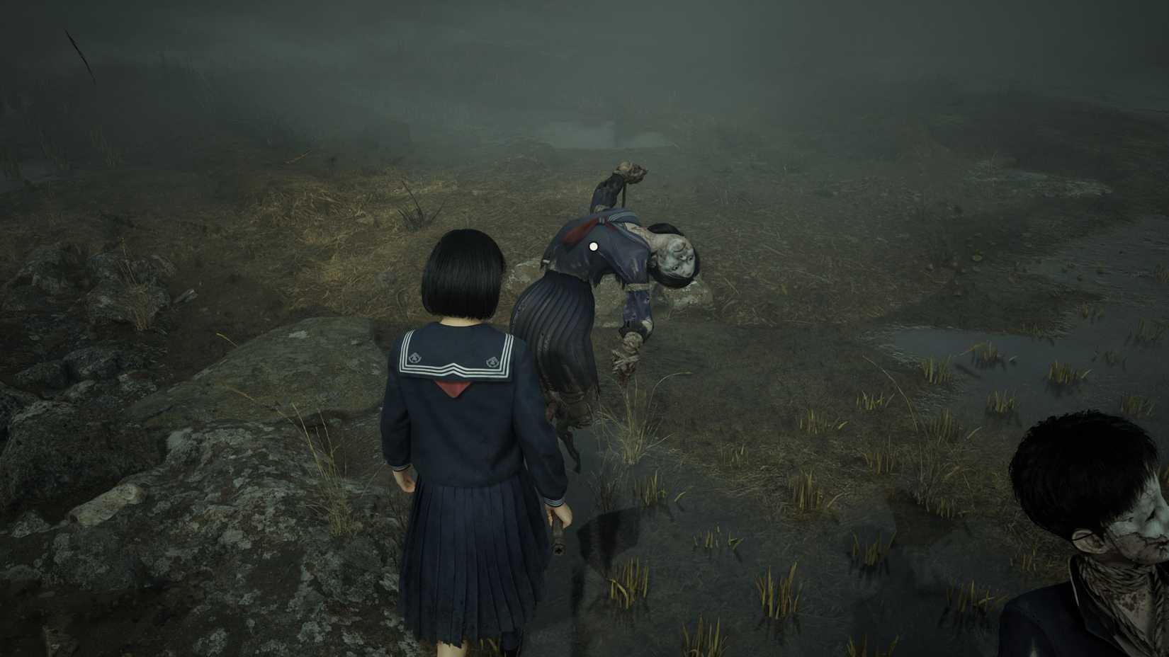 A scarecrow looking at another from behind in Silent Hill f