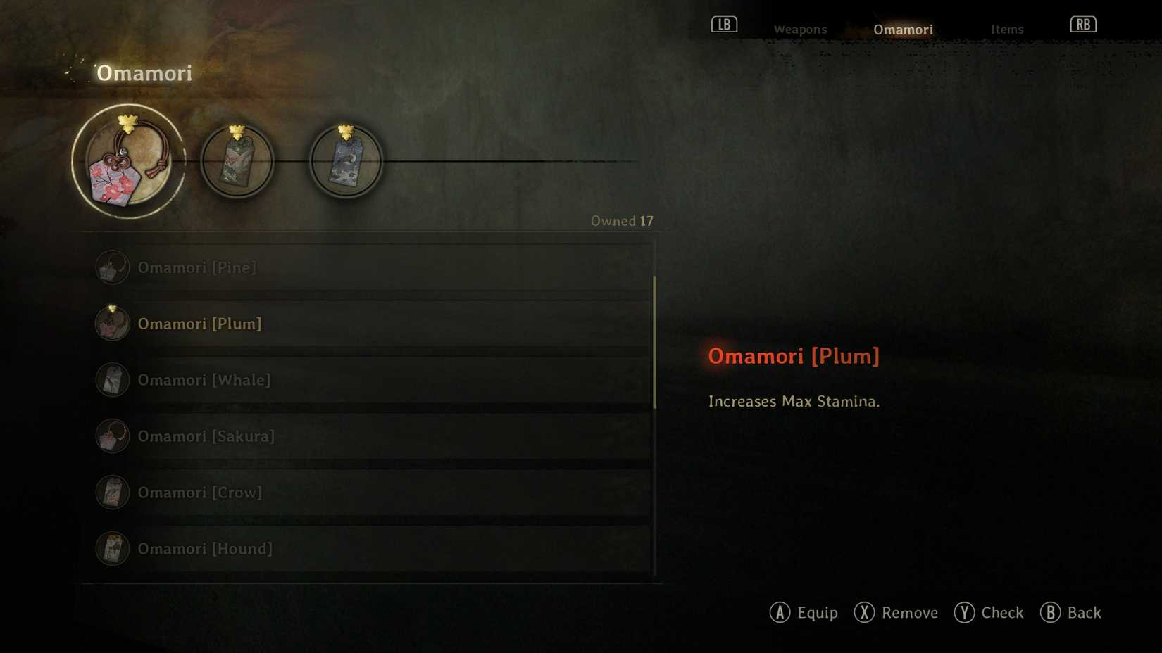 Plum omamori that increases max stamina in Silent Hill f