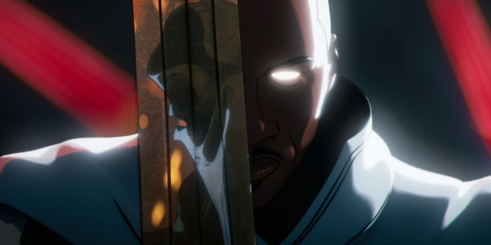 Blade as Moon Knight with his sword in Marvel Zombies