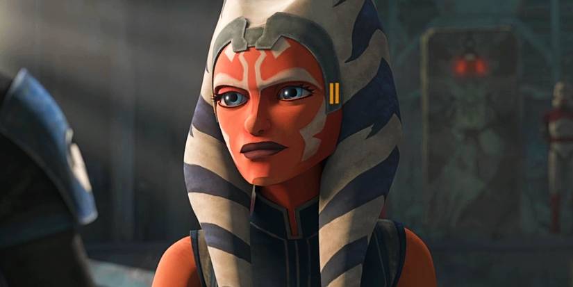 Ahsoka Tano in The Clone Wars season 7 looking serious