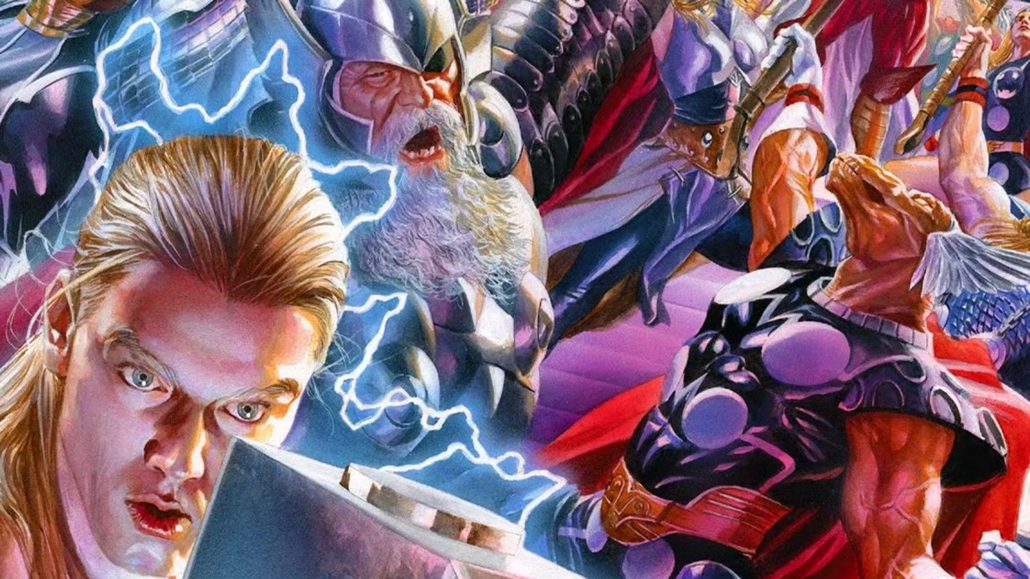 Dipinto degli eroi del Thor Corps in azione
