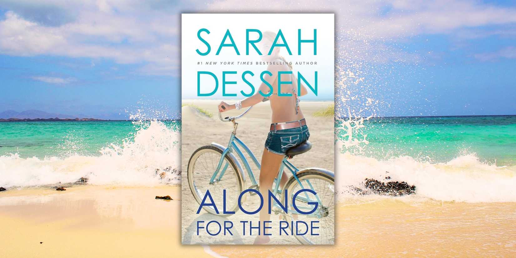 The Along For The Ride book cover over waves on the beach