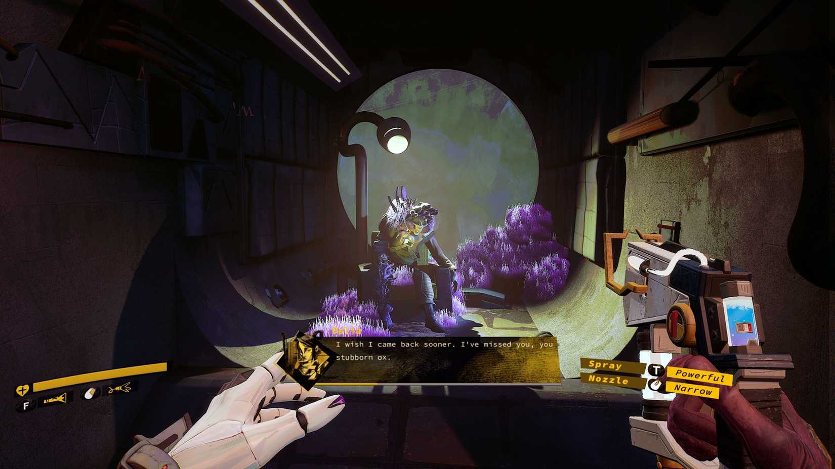 Ambrosia Sky's Dalia saying to a body she wishes she hadn't waited to long to go back.