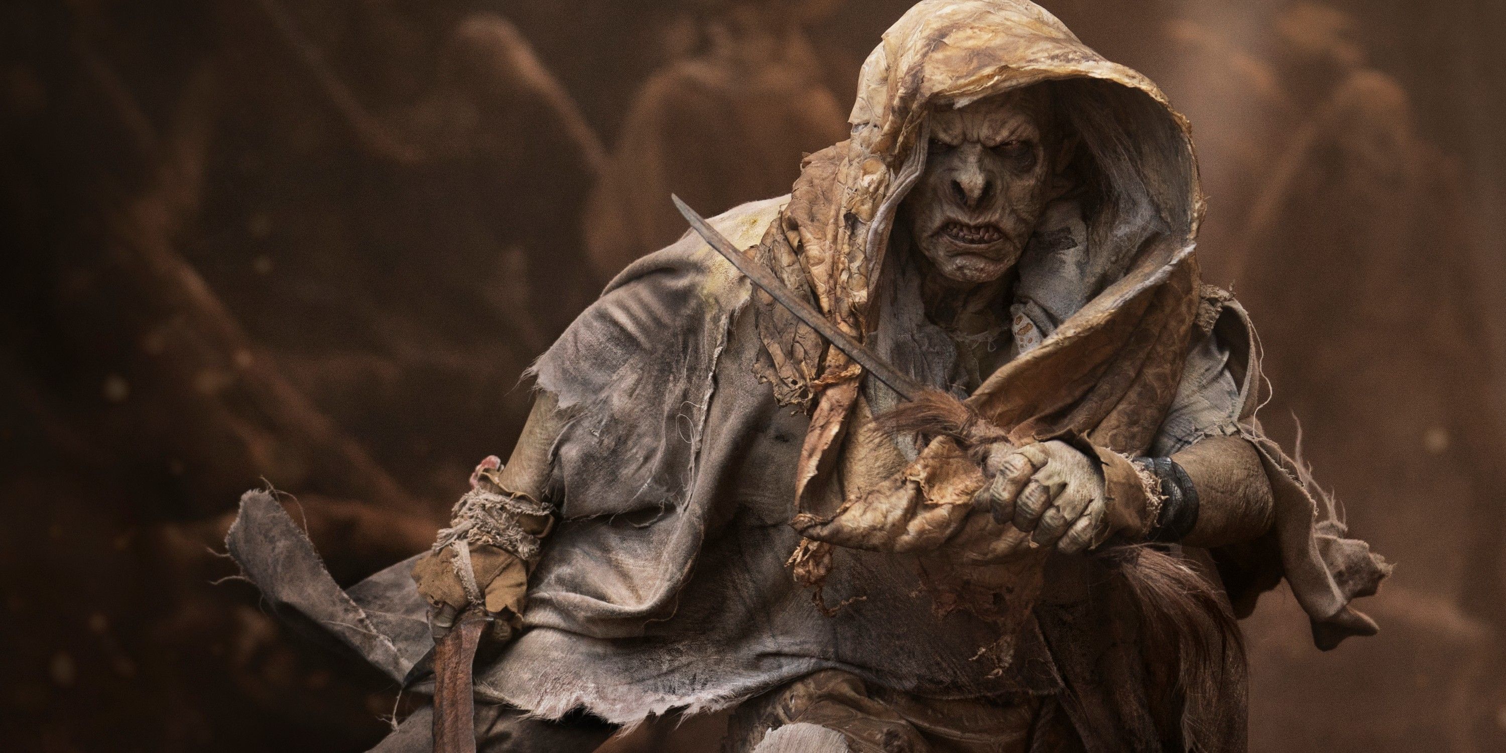 Orc correndo em The Lord of the Rings: The Rings of Power