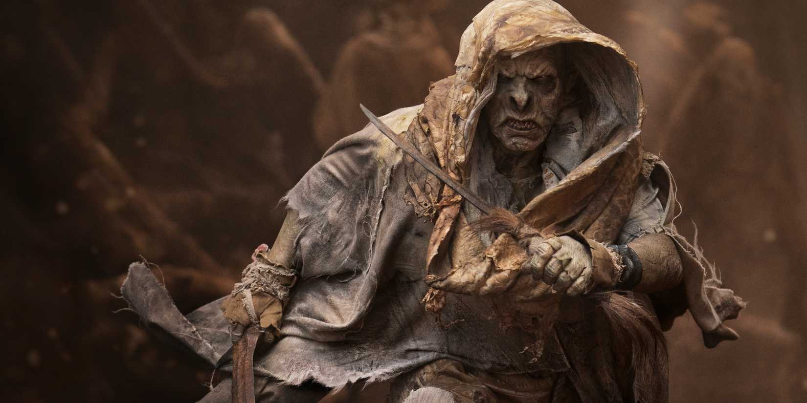 An Orc operating in the Lord of the Rings the rings of power