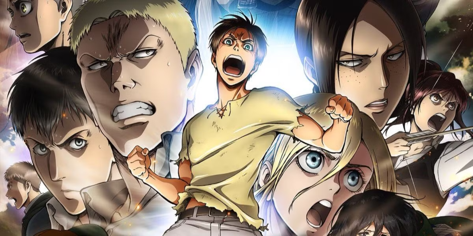 Attack on Titan anime manga featured image - featuring Eren Yeager, Reiner, and many other characters