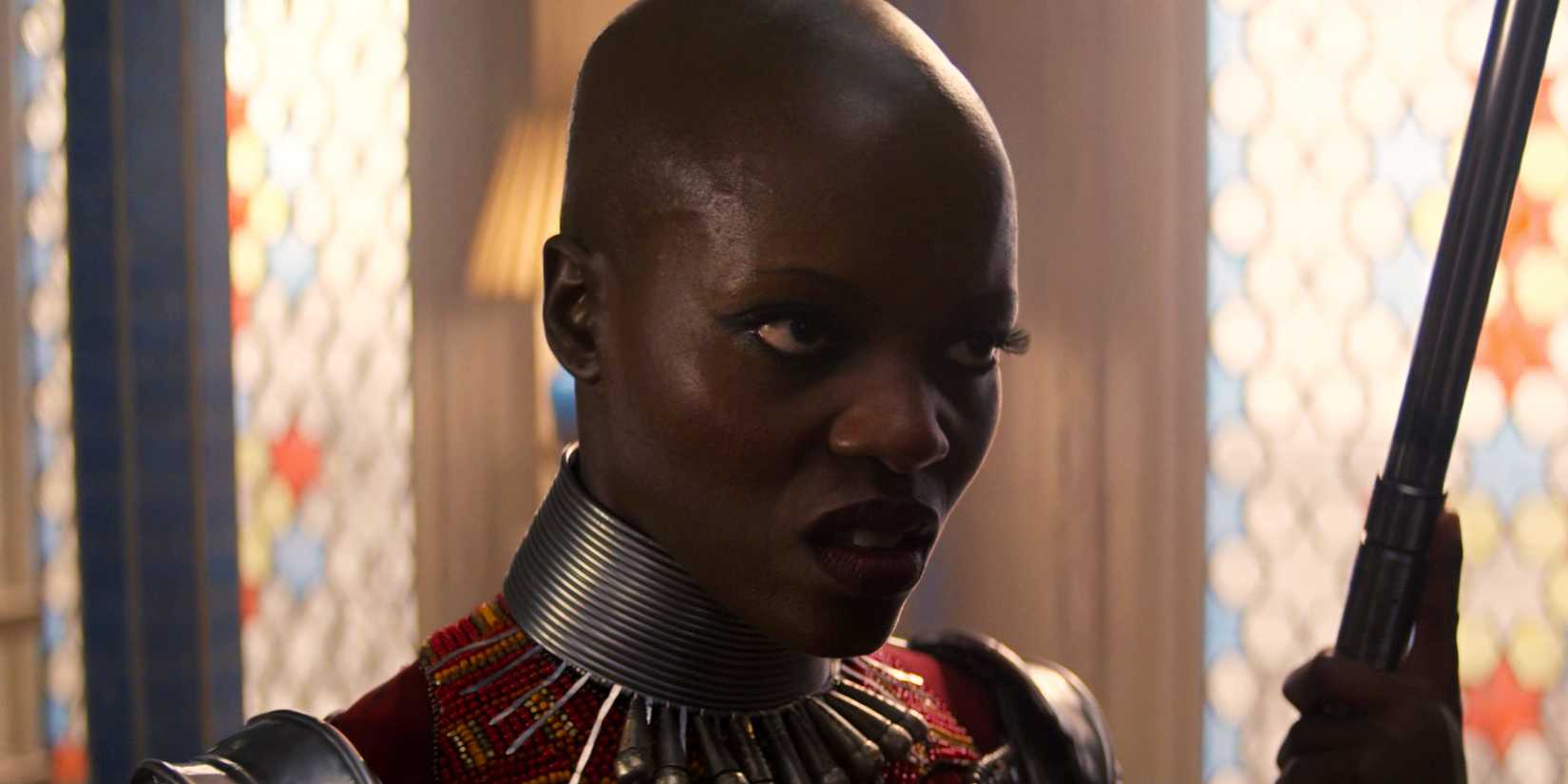 Ayo sneers in The Falcon and the Winter Soldier