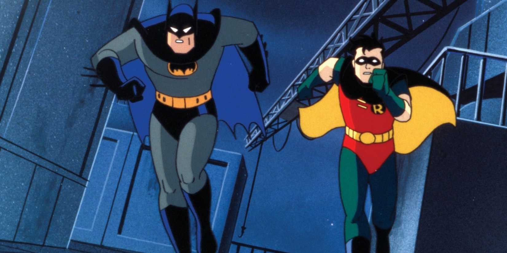 Batman and Robin running in Batman the Animated Series