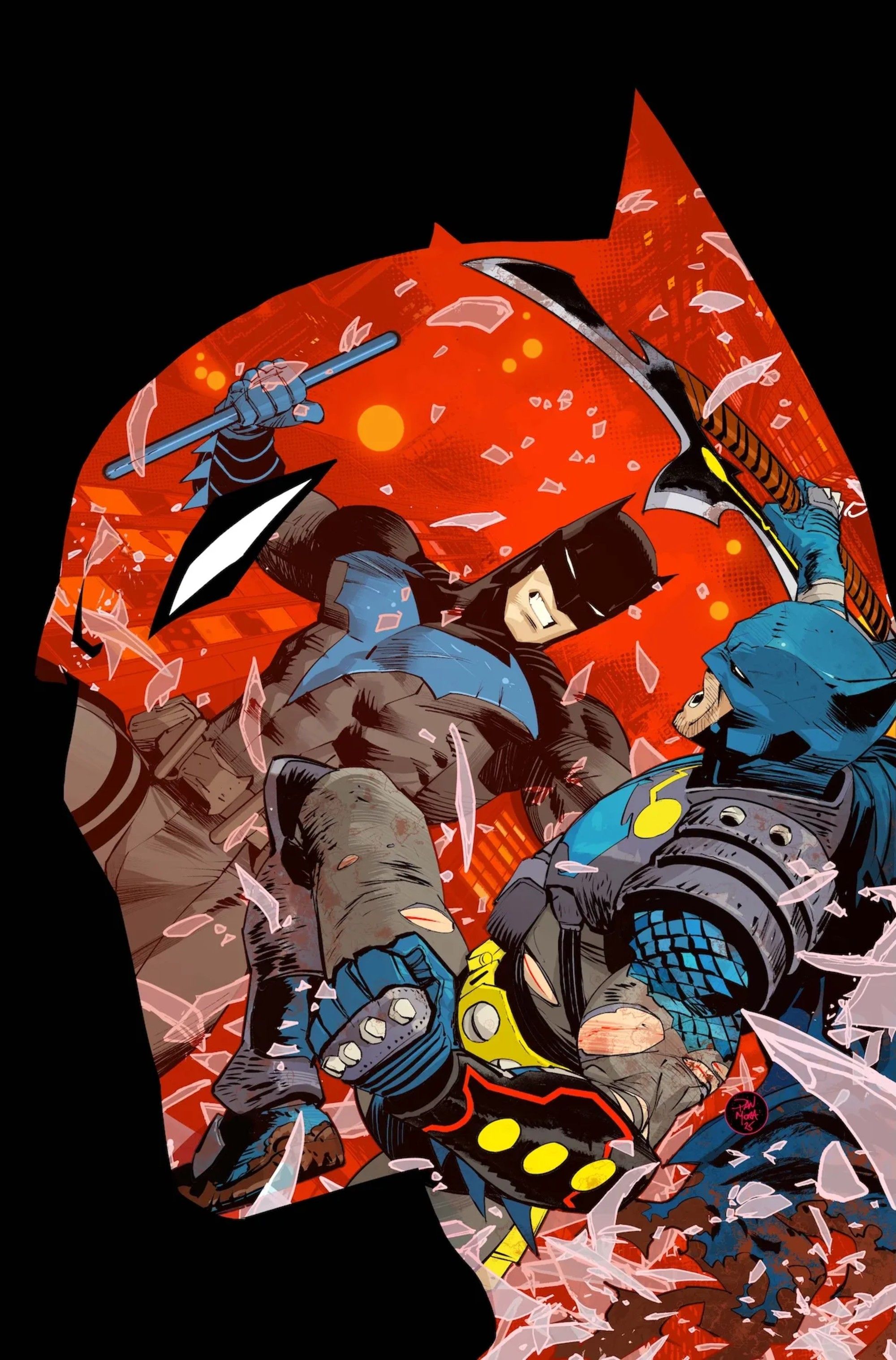 Batman fighting Nightwing as new Batman