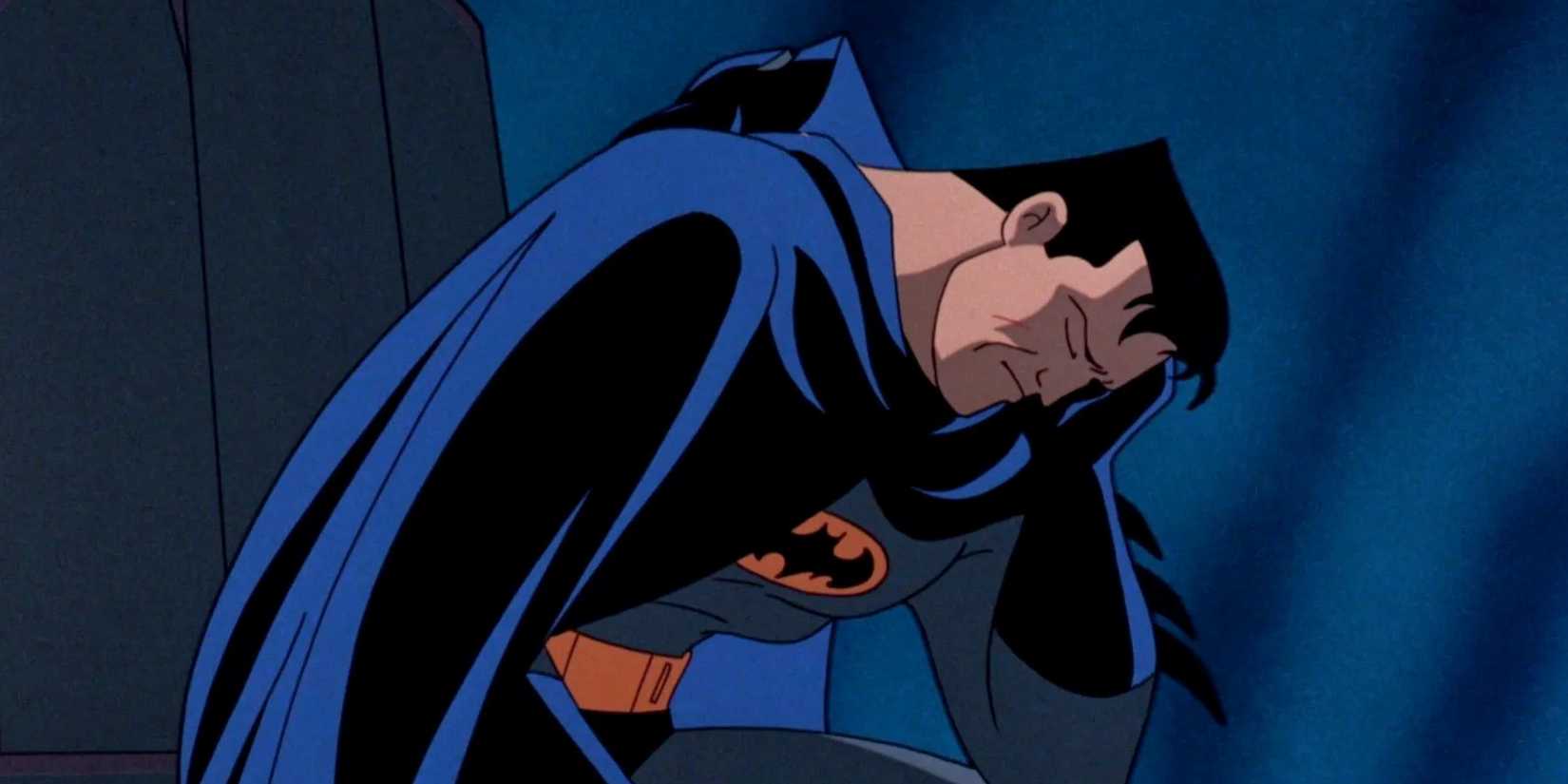 batman looking sad in batman the animated series