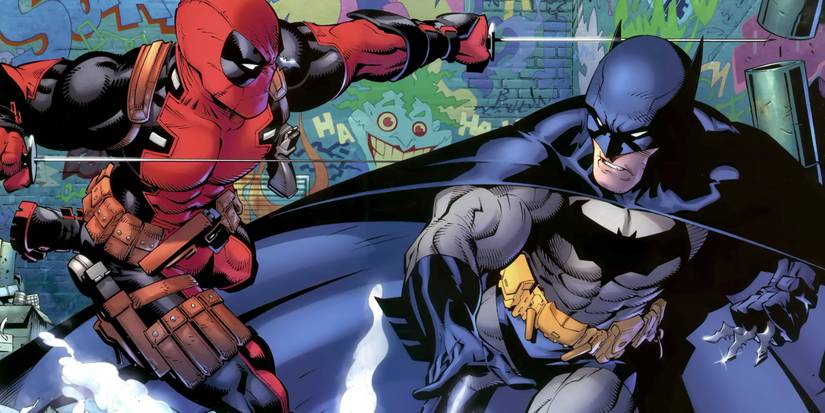 Battman And Deadpool Marvel:DC Wraparound Cover
