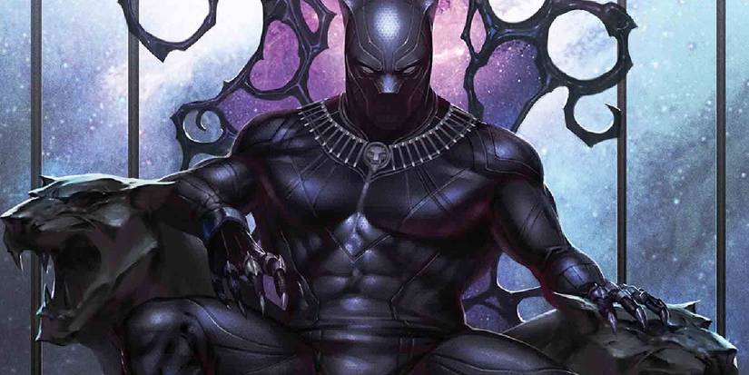 black panther on his throne