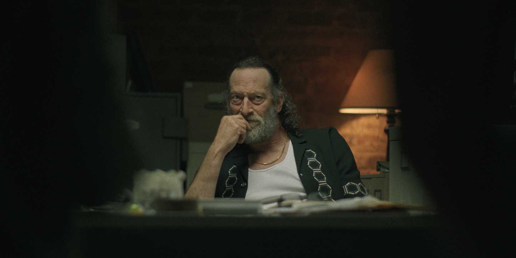 Mancuso looking thoughtful in Netflix's Black Rabbit.