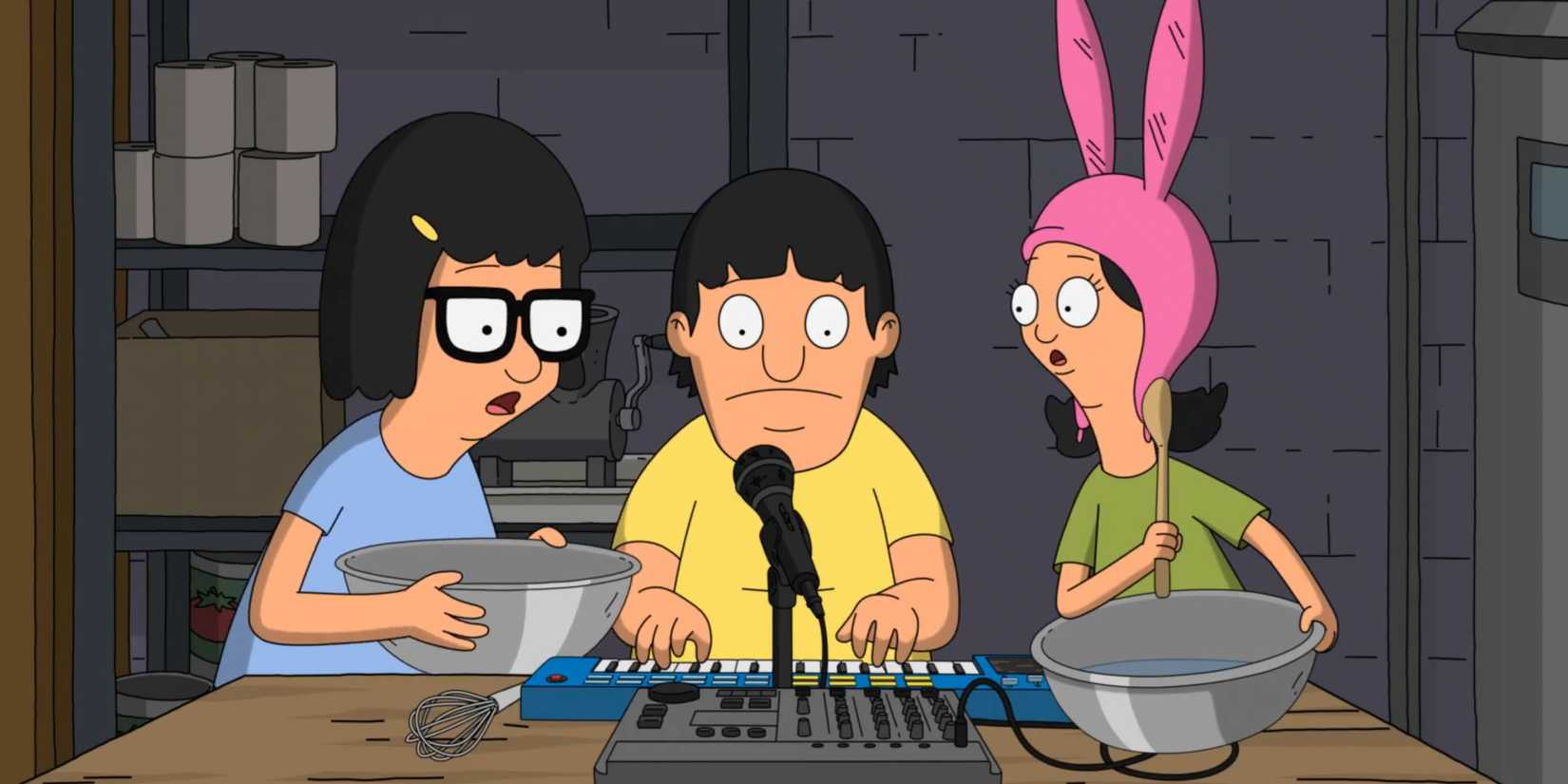 Тина, Джен и Луиза Белчер в премьере 16-го сезона *Bob's Burgers*