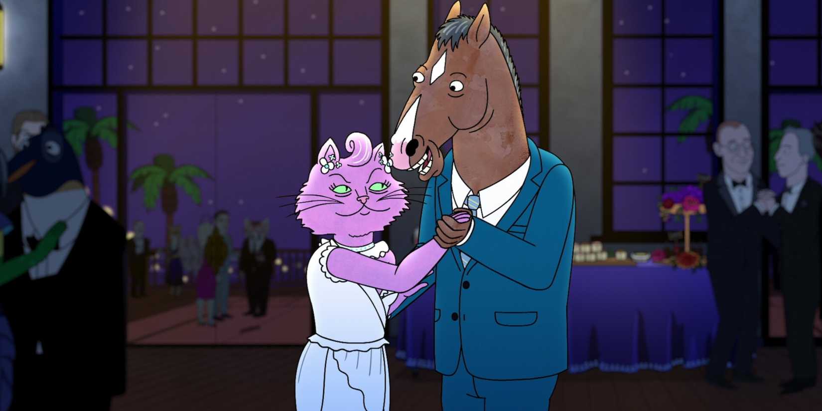 BoJack dancing with Princess Carolyn in BoJack Horseman