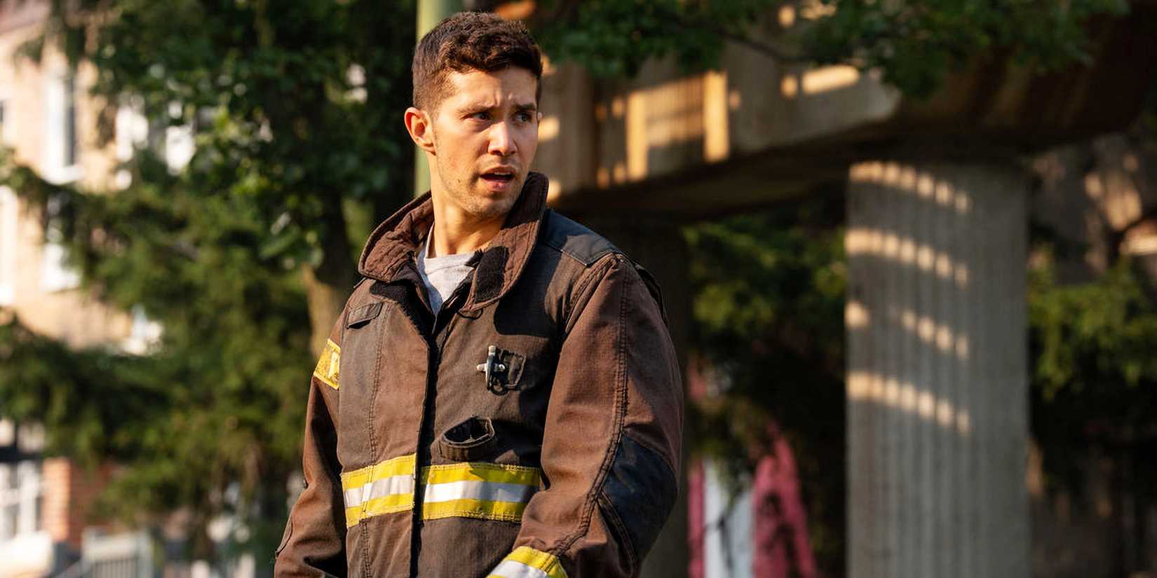 Brandon Larracuente as Sal Vasquez in Chicago Fire season 14, episode 1 (2)