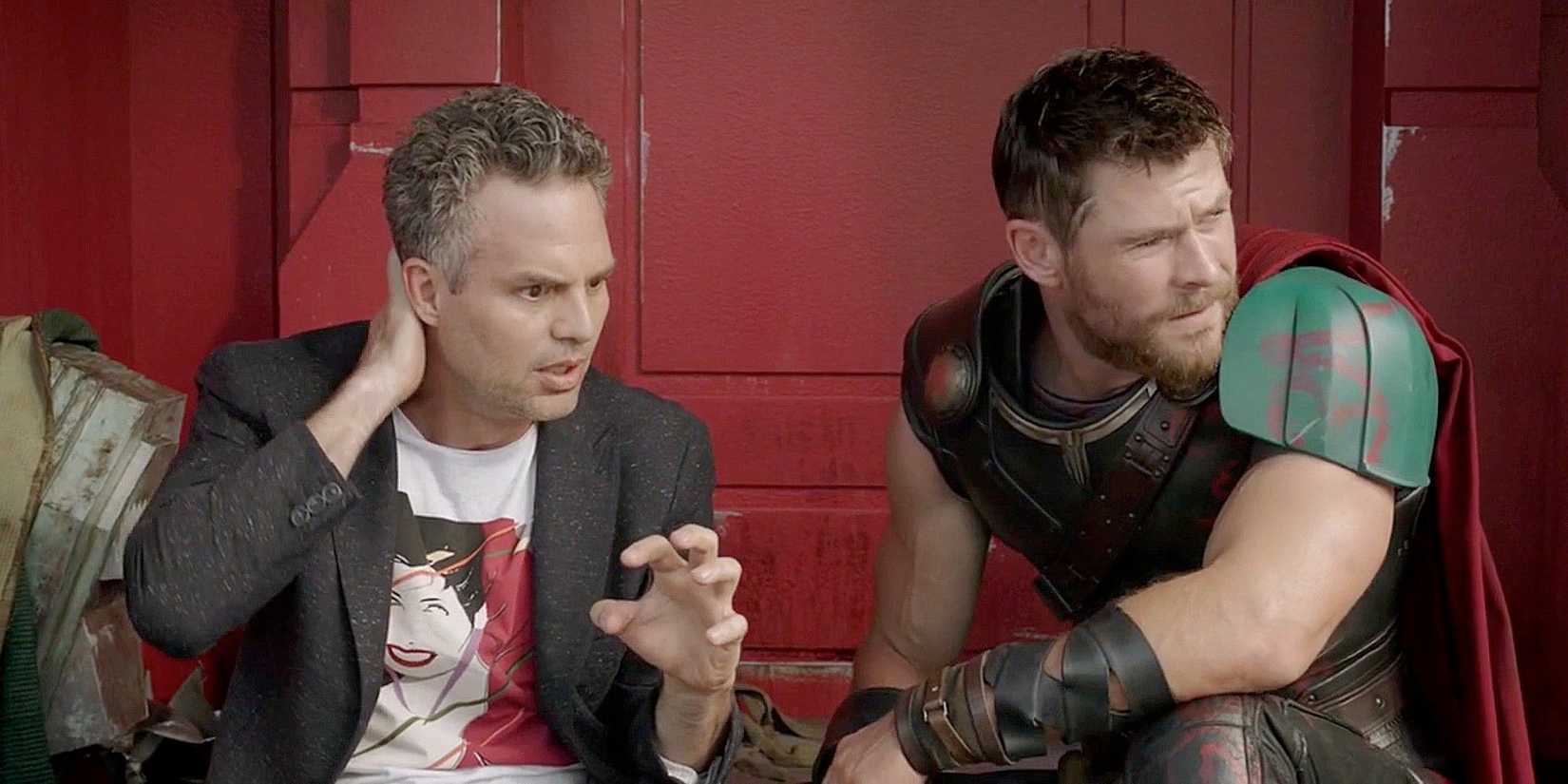 Bruce Banner confused and taling to Thor on Sakaar in Thor Ragnarok
