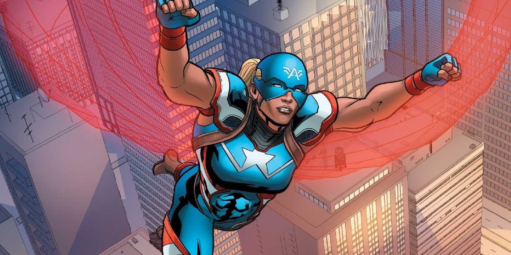 captain america 2099 with photonic energy wings