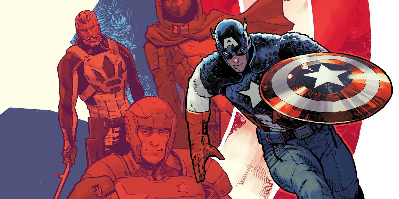 Captain America and Captain France in Marvel Comic Art