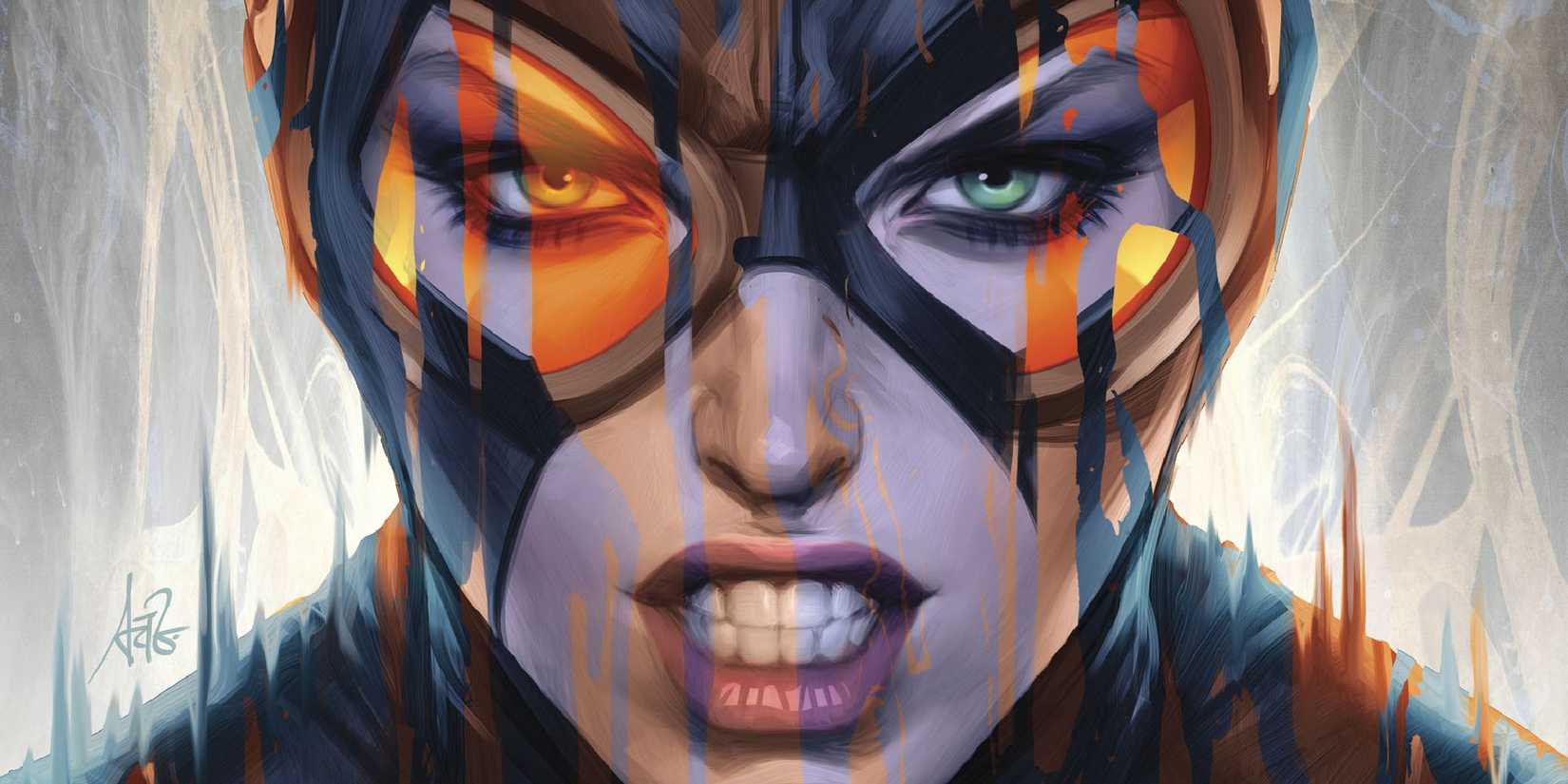 catwoman growling at reader