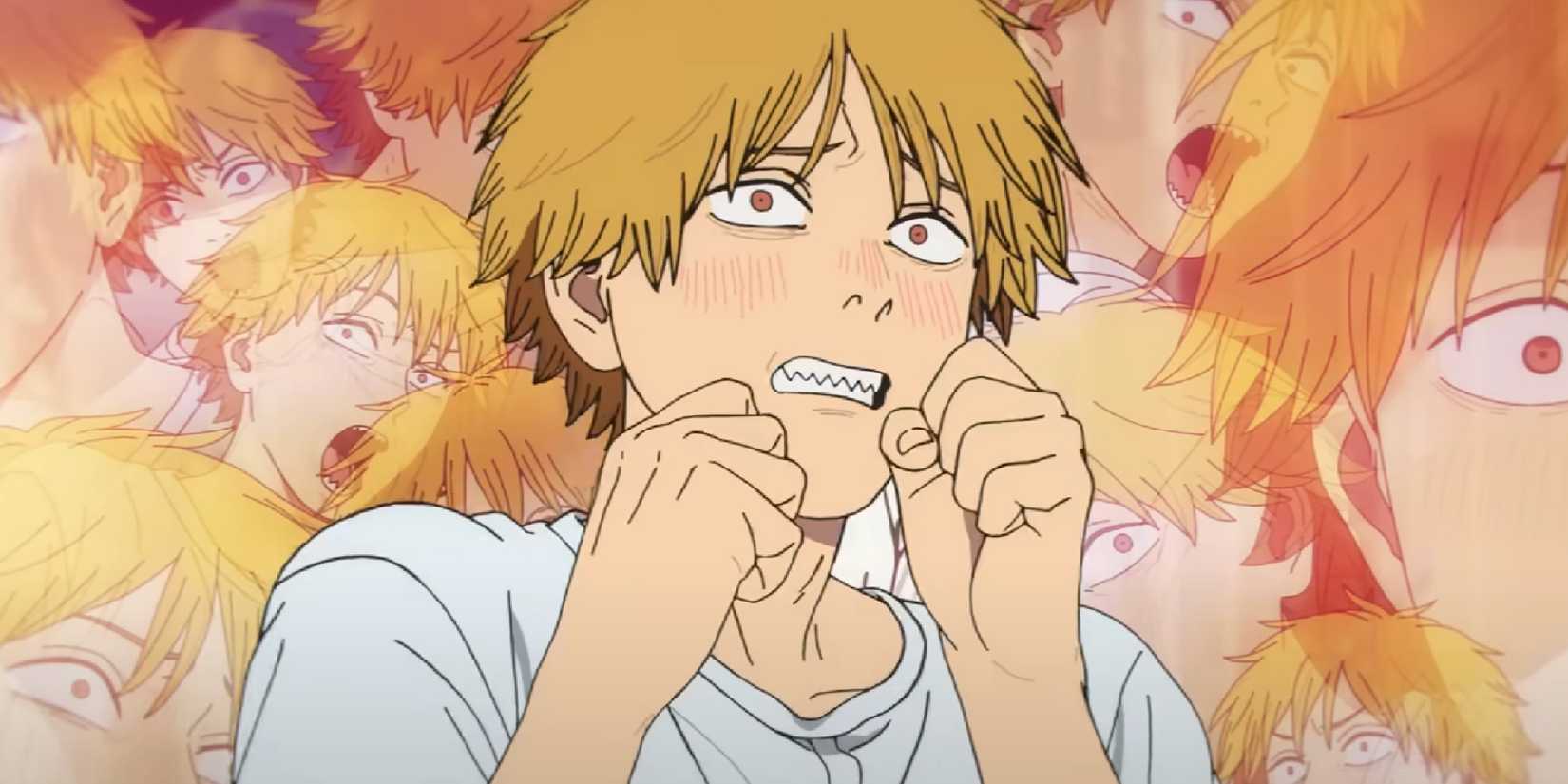 The Movie Does the Reze Arc Better Than the Manga Collage of Denji from when he calls Makima cute in Reze Arc movie.