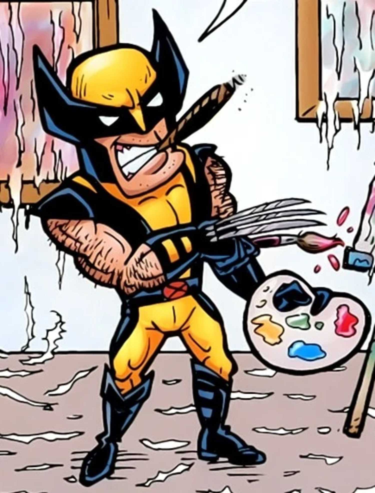 Clawed Monet, a parody Wolverine as a painter