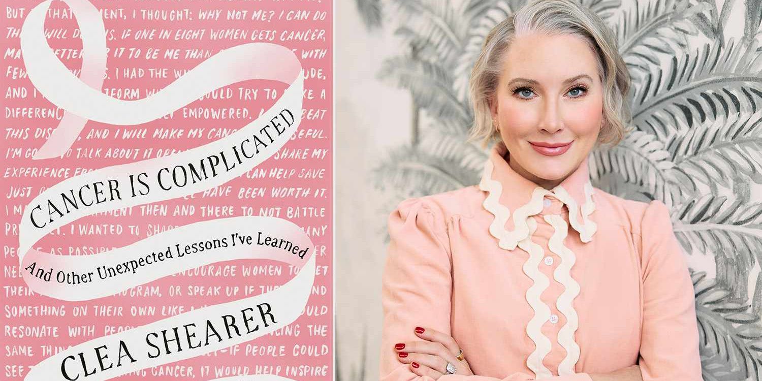 Clea Shearer con copertina del libro Cancer Is Complicated