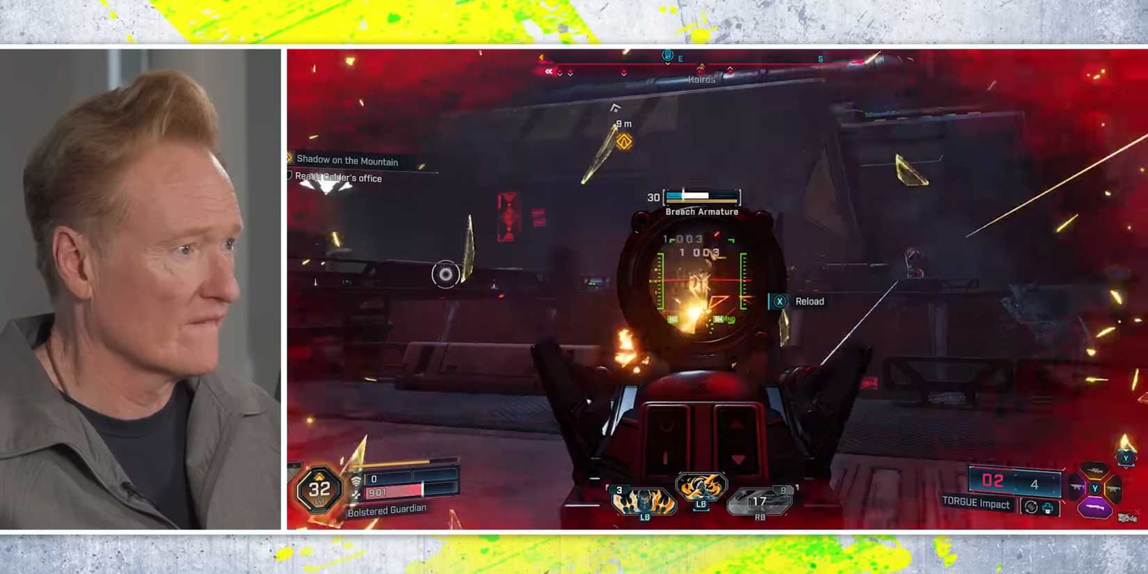 Conan O'Brien playing Borderlands 4 on Clueless Gamer.