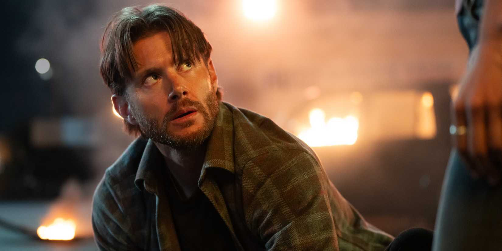 Jensen Ackles looking up in Countdown