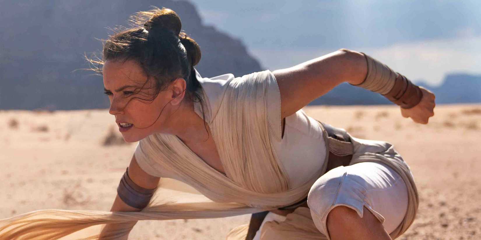 Daisy Ridley como Rey em Guerra nas Estrelas A ascensão de Skywalker