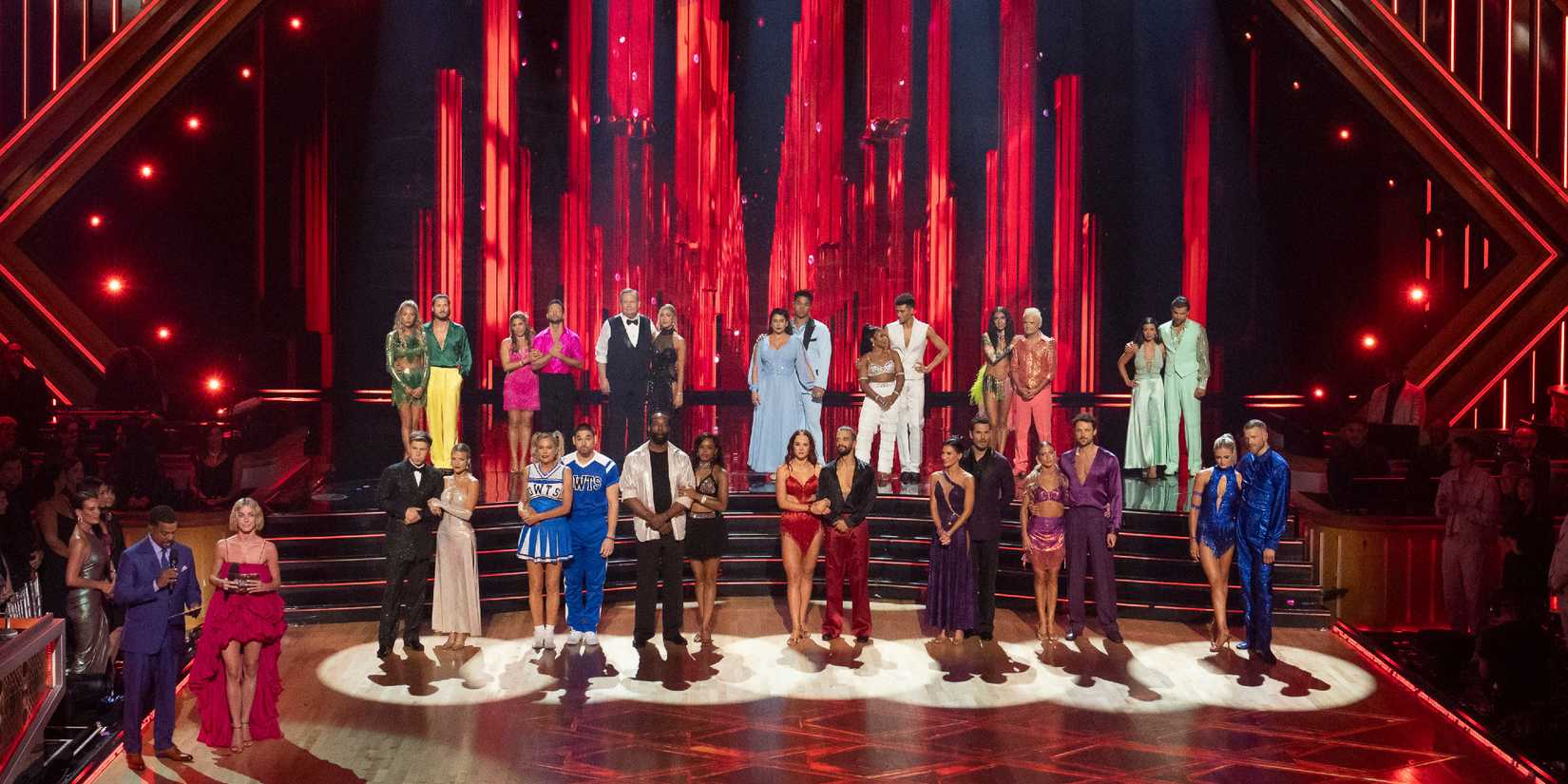 Dancing With The Stars season 34's cast in the ballroom prior to the double elimination.