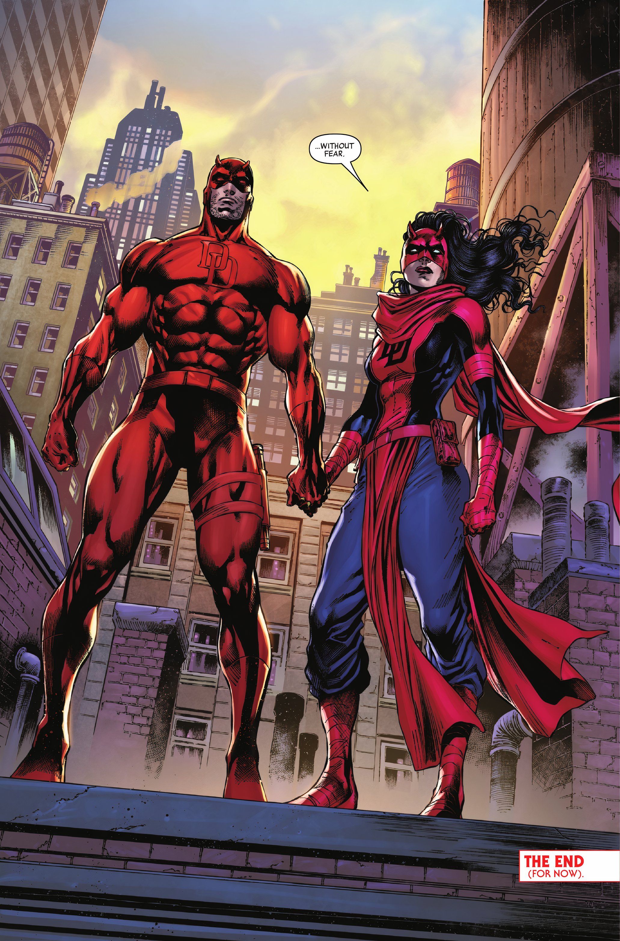 Daredevil ed Elektra che si tengono per mano Marvel