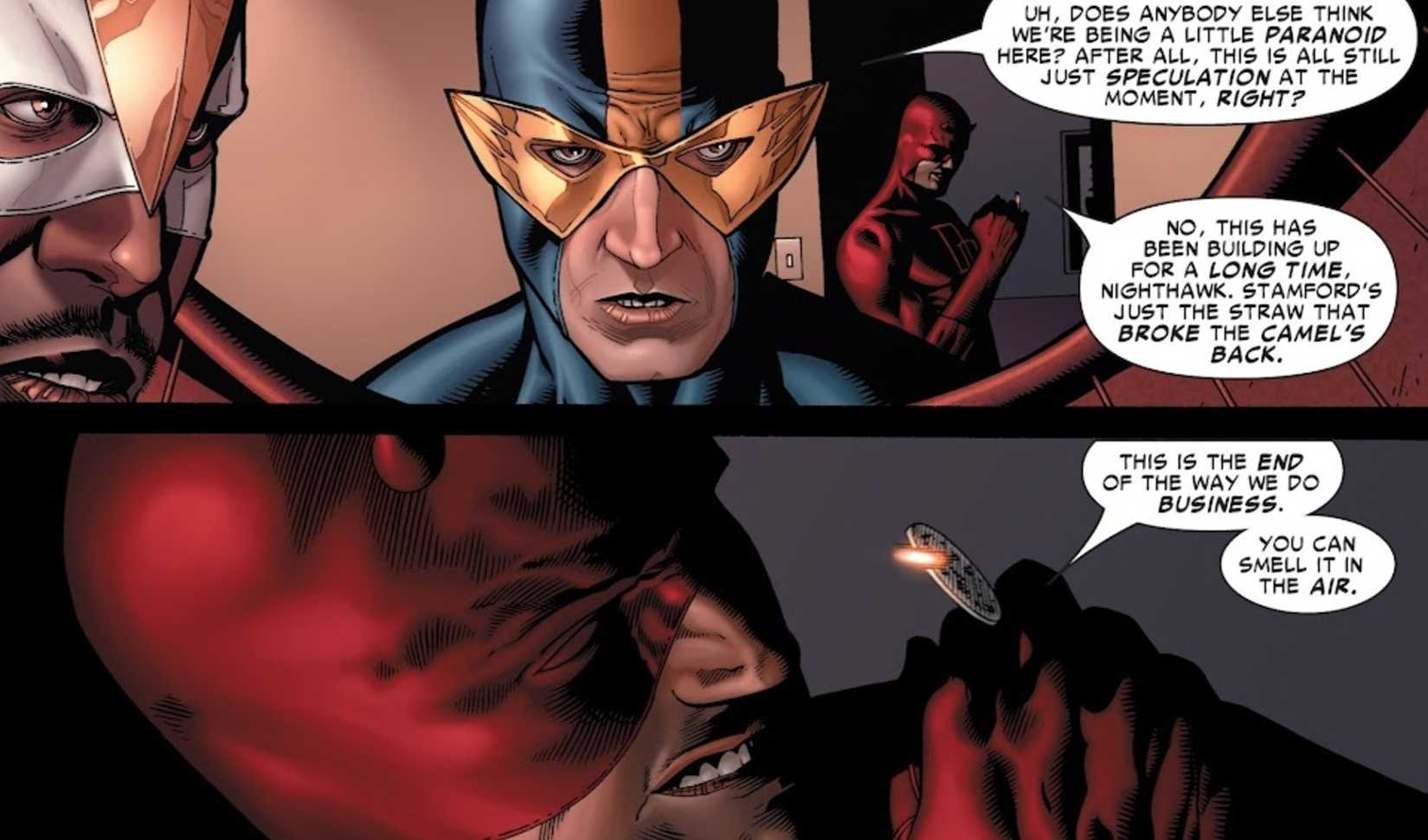 daredevil being weird in avengers civil war