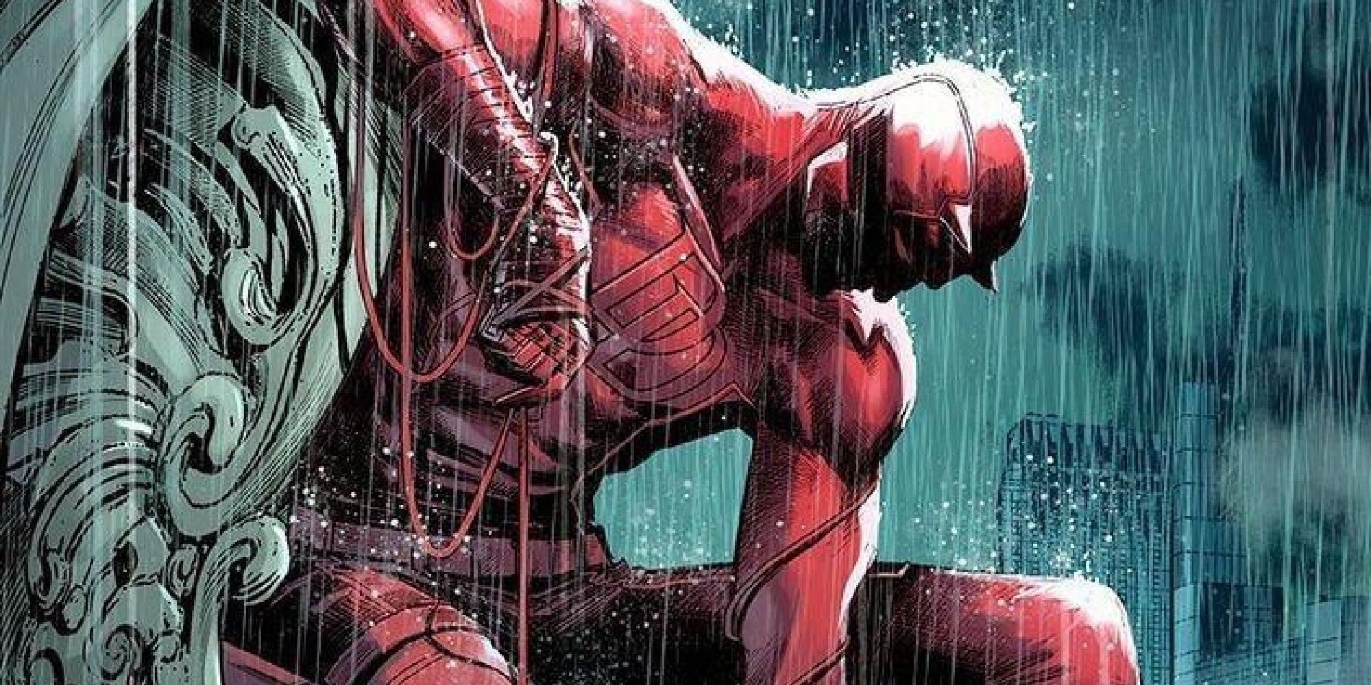 Daredevil sotto la pioggia
