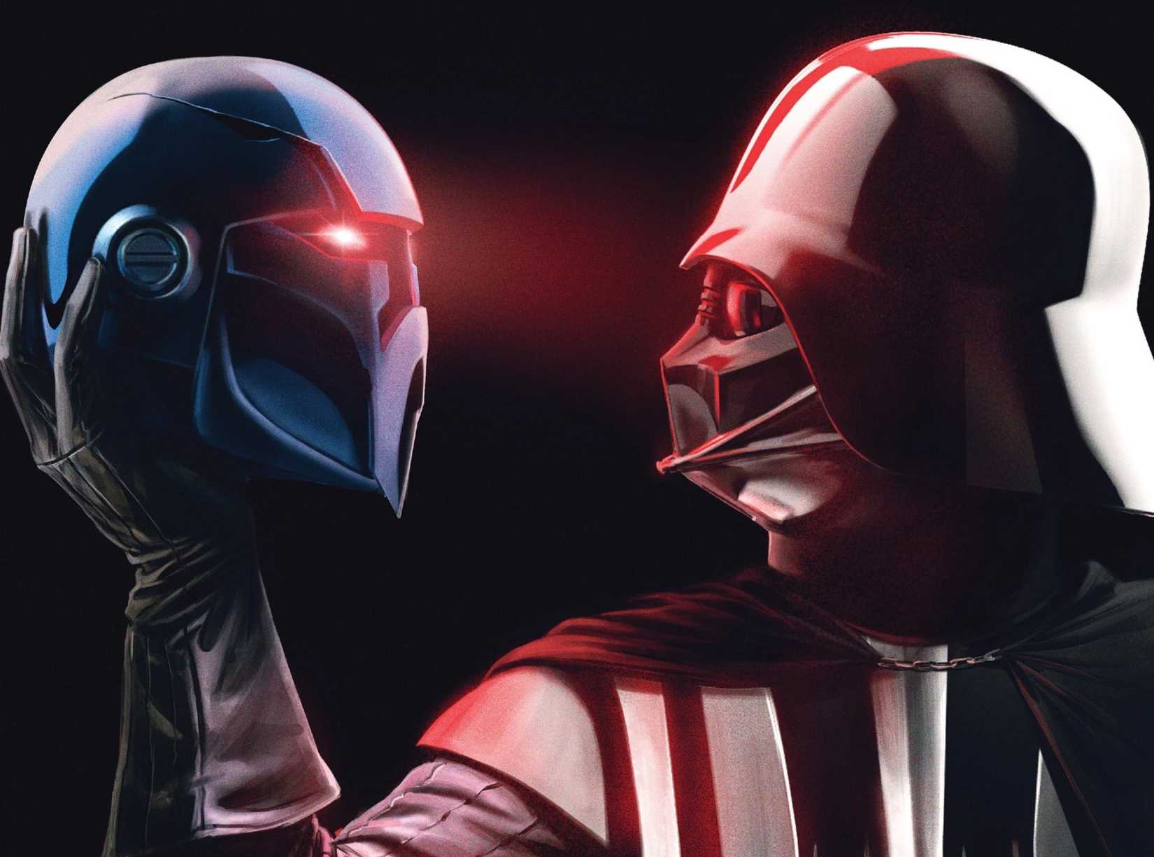 darth vader holding lord momin's mask