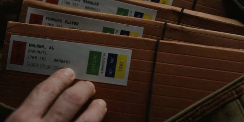 A number of files with serial killers' names on them in Dexter: Resurrection season 1, episode 10
