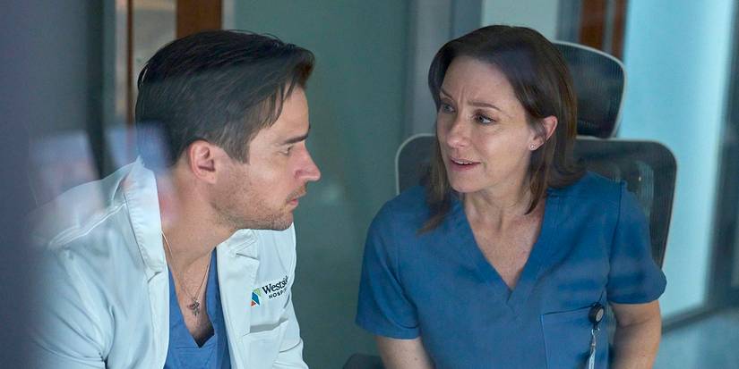 Jon Ecker as Jake Heller and Molly Parker as Amy Larsen in Doc