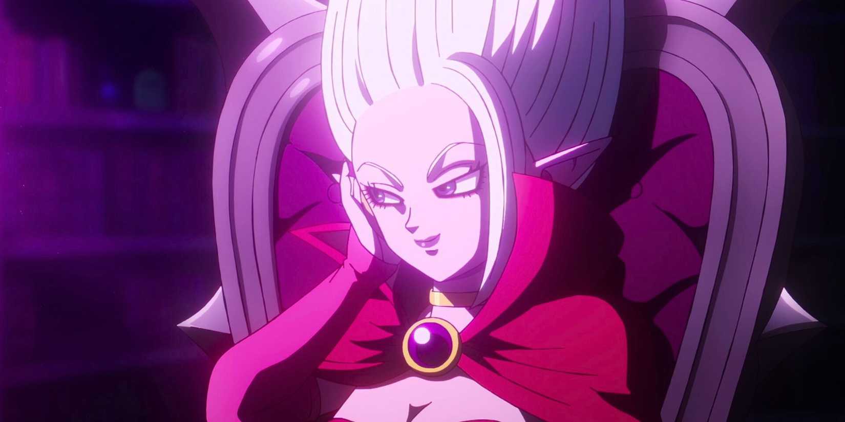 Dr. Arinsu sitting on a chair in the Dragon Ball Daima Anime