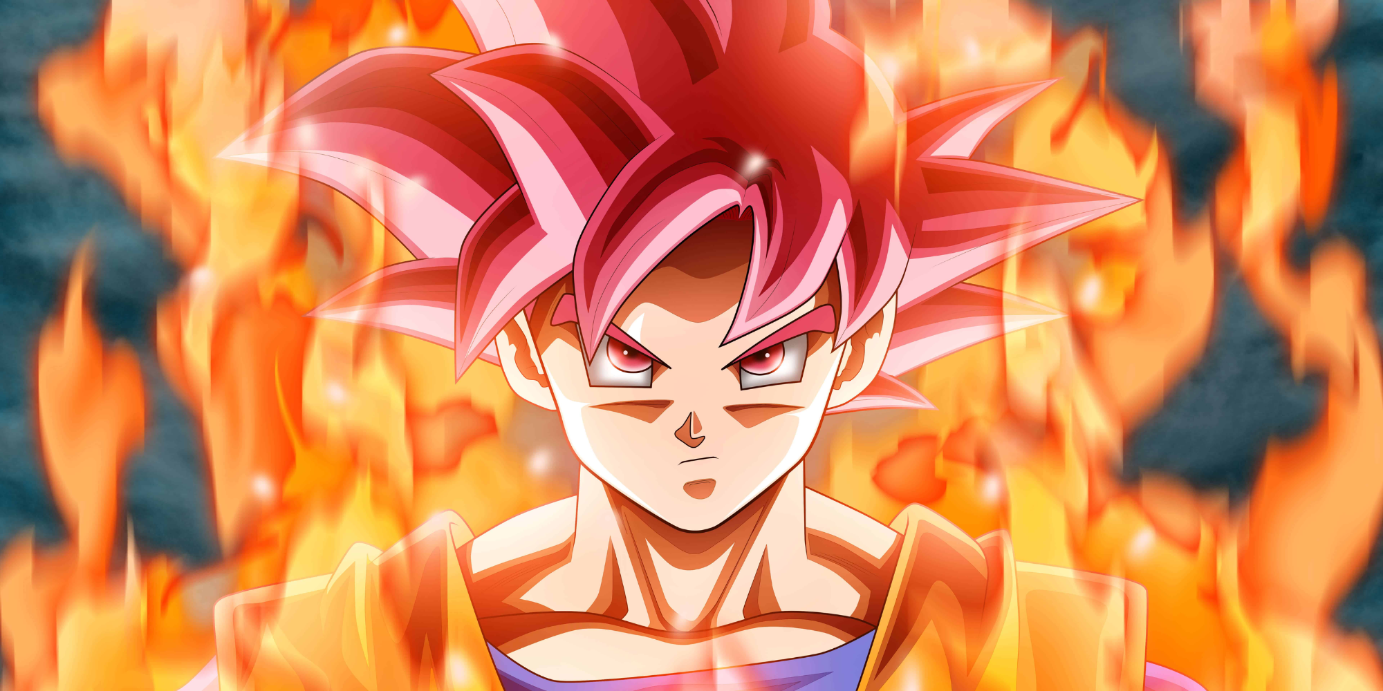 Dragon Ball anime featured image - Goku in Super Saiyan form looking angry and surrounded by fire