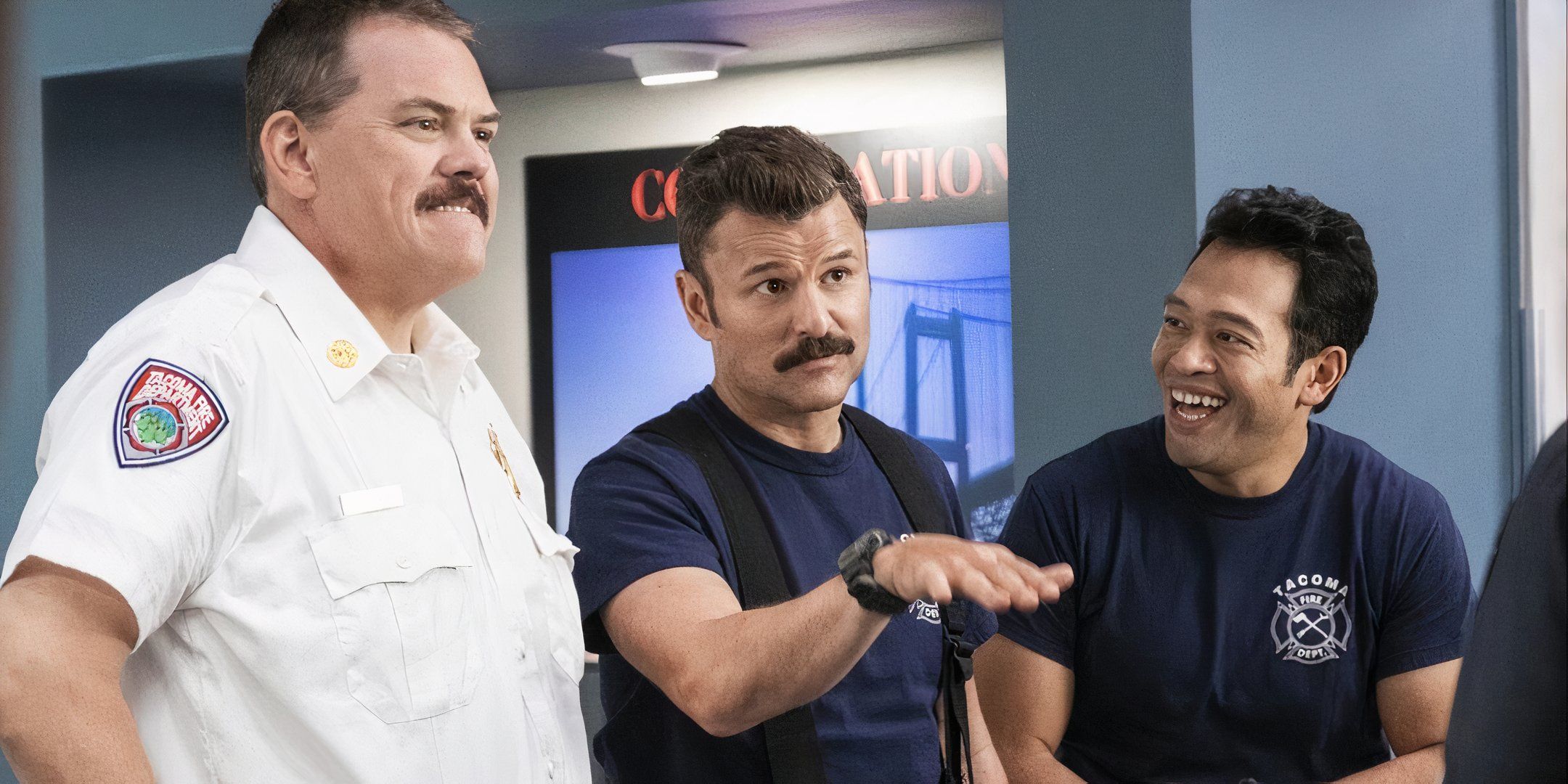 Eddied Terry e Andy condividono una battuta in Tacoma FD