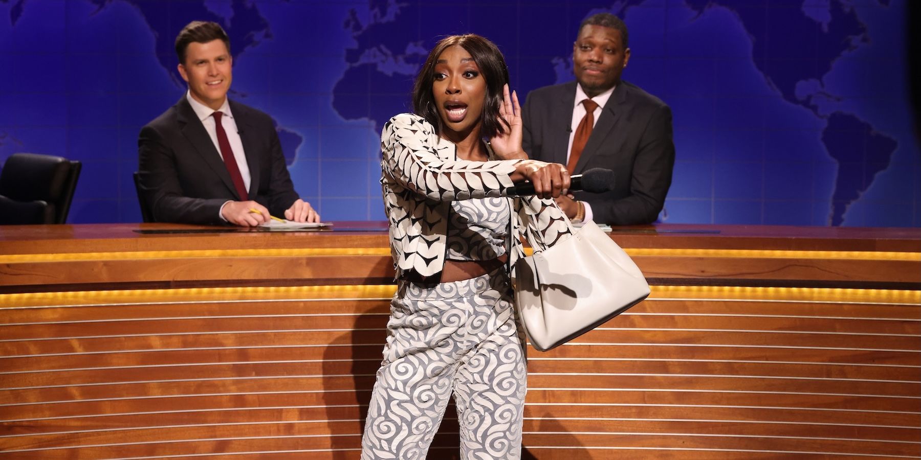 Ego Nwodim durante Weekend Update