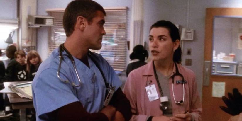 Doug and Carol at work talking on ER